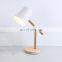 Modern Decorative Iron+Wood Study Room Table Lamp Desk Light With Colorful Lampshade