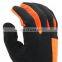 Fluorescent Color Oil Field Mining Wearable Mechanical Work Gloves