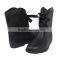 Contemporary woman wide lace low heel boots trend safety half rain boots