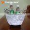 Boat shape rechargeable light up ice bucket