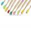 Free Sample CE   Biodegradable Charcoal Bristles OEM bamboo toothbrush with Customized Logo