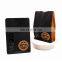 Factory Supply Resealable Black Matte Storage Ziplock Coffee Packaging Bags Bag Flat Bottom With Valve