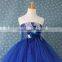 Kids new elsa dress movie formal dress and snowflake fabric for elsa