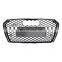 Replacement RS4 car front grille for Audi A4 B9 A4L center honeycomb mesh grille black high quality bumper grill 2017-2019