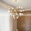 Modern Led Suspended Chandelier For Living Room Bedroom Kitchen Luxury Golden Copper Firefly Ceiling Lamp Lighting Fixtures