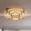 Round Crystal Bedroom LED Ceiling Light for Living Room Modern LED Crystal Ring Chandelier for Hotel Home