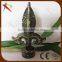 Brushed nickel sword shape curtain pole finial