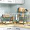 Multi-functional Kitchen Drain Storage Rack Non-slip Bowl Dish Cutting Board Etc Kitchen Organizer Rack With Hooks