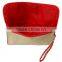 Monogrammed Jute Clutch