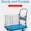 Wire Transport Platform Trolley Cart With Mesh Sided Trolley For Transport