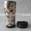 Stainless steel thermal mug with changeable paper insert