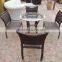 Outdoor Armless Chairs Bamboo Style Dining Set