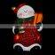 christmas ornaments ceramic snowman with battery operated lights