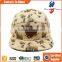 Custom print 5 panel cap, leather patch logo cap, dog print cap