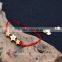 Adjustable Red Rope Good Luck Star Rhineston 18K Gold Bracelet