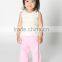 Good quality Pure color cotton Karate Pants for baby girls