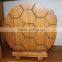 Wooden High Quality Bamboo Cheese Cutting Board, Round Bamboo Chopping Board for Cheese Cutting