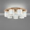 5 head shades Wooden Ceiling Lamp Fixture Vintage Bar Counter American Modern Lamp Wood Ceiling Light