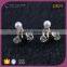 E78055I01 STYLE PLUS gold plate pearl design black stone stud earrings fashion crystal pearl earrings from Forever 21 series
