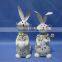 Easter decorative ceramic rabbit candle holder