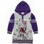 (FG4646) 4-9y Heather grey young girls boutique clothing set sequins hooded winter baby set