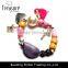 2016 Fashion new design cross charm wooden stone beads bracelet jewelry for young girl