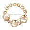 2015 Fashion Chunky Bracelet Jewelry 18K Gold bracklet Romantic handmade Gift bijou Chain Line charms Bracelet