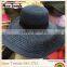 Navy wide brim floopy hat with hollow out in middle for fashion lady