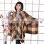 new design factory direct Hot selling Embroidered fur poncho shawl