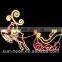 2d Beautiful Santa Claus Sitting on a Reindeer Carriage Led Rope Light Motif