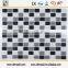 M17 Black Mix grey and white Glass Mosaic Tile for indoor wall