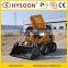 Mini skid steer loader used in cleaning poultry farm house construction