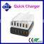 CE FCC Rohs approved QC 2.0 USB Fast Charger Quick Charger 6 USB Ports for Iphone and Ipad