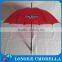 red color golf umbrella with printing logo straight umbrella