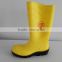 Gaomi factory Pu sole leather safety rain boots steel toe cap