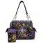 Wholesale Rhinestone Camouflage Western Buckle Design Sling Purse Cross