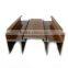 6000 series of powder coating wood grain aliminium extrusion hollow profiles