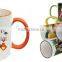 Factory hot selling multicolor Sublimation Rim Handle Mugs