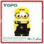 Cute Despicable Me Minion Animal 3D Cartoon yellow people model soft silicon phone cover Shockproof case for Samsung s7 s7 edge