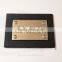 Metal plate overcoat leather label with color varnish