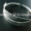 65mm diameter silver plated brass feather bangle DIY bracelet jewelry supplies findings 1900104