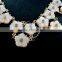 vintage white shell flower chunky choker fashion women statement necklace jewelry 2013 6390023