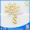 HS-062 custom zipper slider snow flower gold color