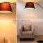 Fabric Shade Metal Base Modern Fashion Simple Arc Floor Lamp / Light