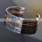 Hot selling sex rose gold engrave stainless steel bangle