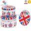 The Union Jack Design Round Storage Tin Box Set