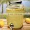 Beverage store large glass jar with tap