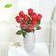 FLS03-7 GNW flower rose real touch for wedding decoration red silk flowers artificial rose flower