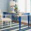 Exquisite Classic Italian Style Royal Blue Office Writing Desk with Golden Trim BF11-08303e