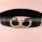 Wholesale Pearl and Rhinestone Inlaid Buckle Sex Women Lady Wide PU Waist Belt